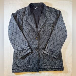 Young Fabulous & Broke Gray/ Charocoal Quilted Blazer Jacket